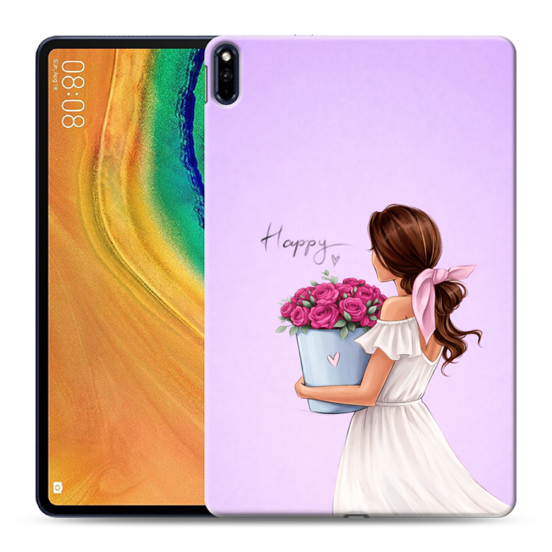 Силиконовый чехол на Huawei MatePad Pro с принтом женский Силиконовый чехол на Huawei MatePad Pro с принтом женский