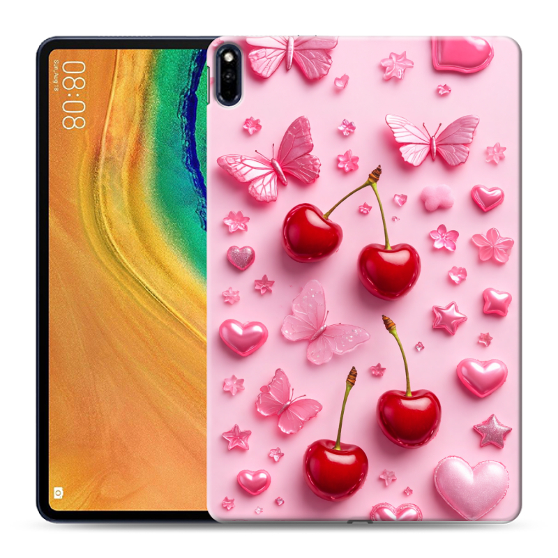 Силиконовый противоударный чехол на Huawei MatePad Pro с принтом для девочек Силиконовый противоударный чехол на Huawei MatePad Pro с принтом для девочек