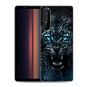 Силиконовый чехол на Sony Xperia 1 II с принтом Темный леопард Силиконовый чехол на Sony Xperia 1 II с принтом Темный леопард