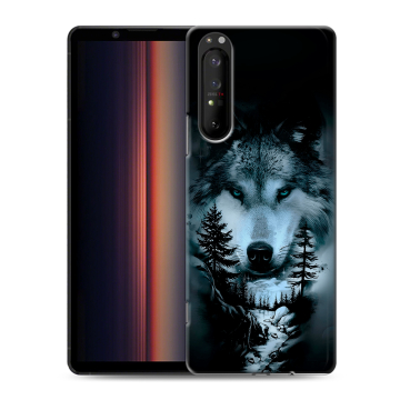 Силиконовый чехол на Sony Xperia 1 II с принтом Лесной волк Силиконовый чехол на Sony Xperia 1 II с принтом Лесной волк