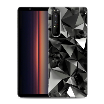 Силиконовый чехол на Sony Xperia 1 II с принтом Черные кристаллы Силиконовый чехол на Sony Xperia 1 II с принтом Черные кристаллы