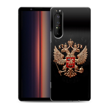 Силиконовый чехол на Sony Xperia 1 II с принтом Герб России Силиконовый чехол на Sony Xperia 1 II с принтом Герб России