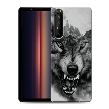 Силиконовый чехол на Sony Xperia 1 II с принтом Волк Силиконовый чехол на Sony Xperia 1 II с принтом Волк
