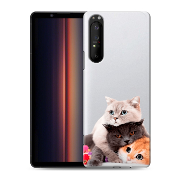 Силиконовый чехол на Sony Xperia 1 II с принтом Кошки Силиконовый чехол на Sony Xperia 1 II с принтом Кошки