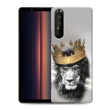 Силиконовый чехол на Sony Xperia 1 II с принтом Лев с короной Силиконовый чехол на Sony Xperia 1 II с принтом Лев с короной