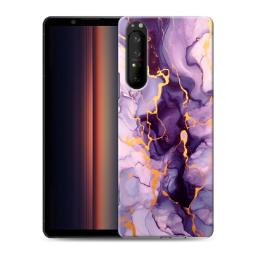 Силиконовый чехол на Sony Xperia 1 II с принтом Мрамор