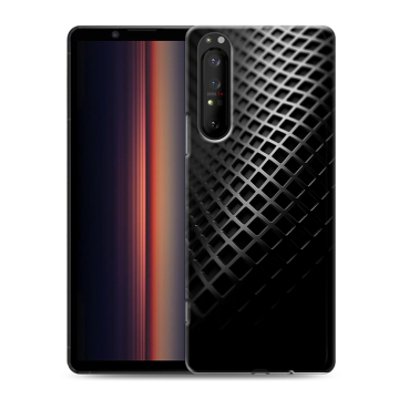 Силиконовый чехол на Sony Xperia 1 II с принтом Текстура металла
