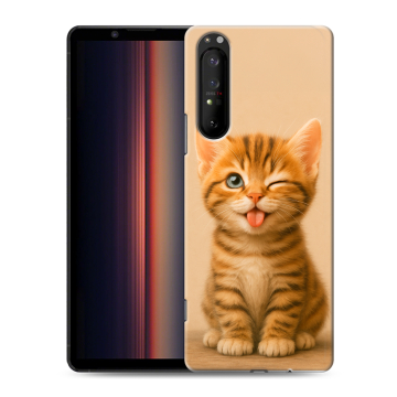 Силиконовый чехол на Sony Xperia 1 II с принтом котенок