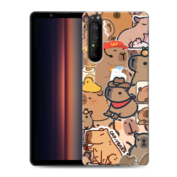 Силиконовый чехол на Sony Xperia 1 II с принтом капибара Силиконовый чехол на Sony Xperia 1 II с принтом капибара