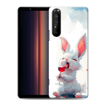 Силиконовый чехол на Sony Xperia 1 II с принтом кролик зайчик