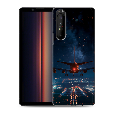 Силиконовый чехол на Sony Xperia 1 II с принтом самолет