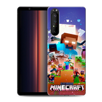 Силиконовый чехол на Sony Xperia 1 II с принтом Майнкрафт Minecraft Силиконовый чехол на Sony Xperia 1 II с принтом Майнкрафт Minecraft