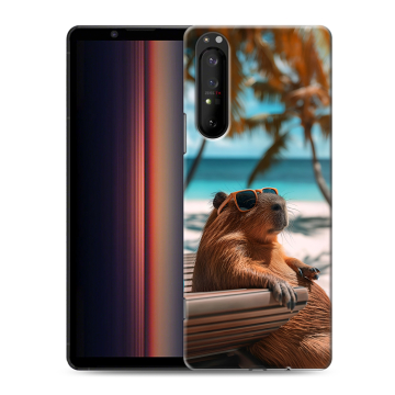 Силиконовый чехол на Sony Xperia 1 II с принтом Капибара