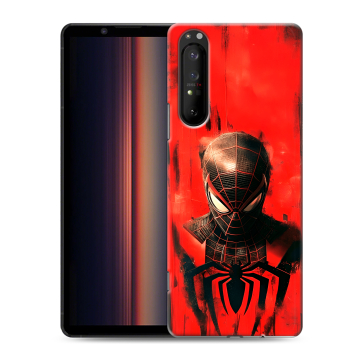Силиконовый чехол на Sony Xperia 1 II с принтом человек паук spiderman