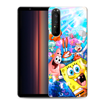 Силиконовый чехол на Sony Xperia 1 II с принтом спанчбоб спанч боб