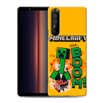 Силиконовый чехол на Sony Xperia 1 II с принтом Майнкрафт Minecraft
