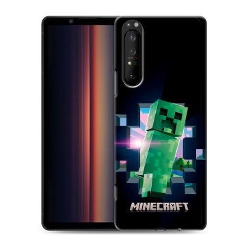 Силиконовый чехол на Sony Xperia 1 II с принтом Майнкрафт Minecraft