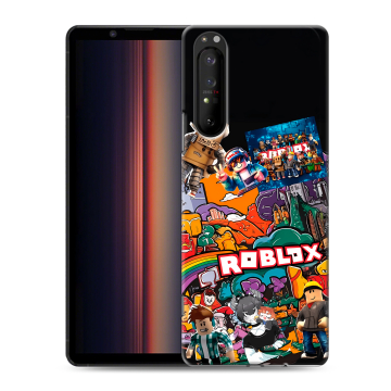 Силиконовый чехол на Sony Xperia 1 II с принтом Roblox Роблокс