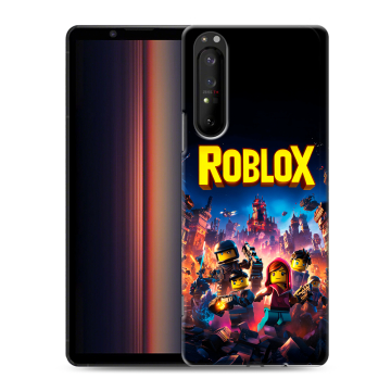 Силиконовый чехол на Sony Xperia 1 II с принтом Roblox Роблокс