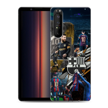 Силиконовый чехол на Sony Xperia 1 II с принтом Messi Barcelona
