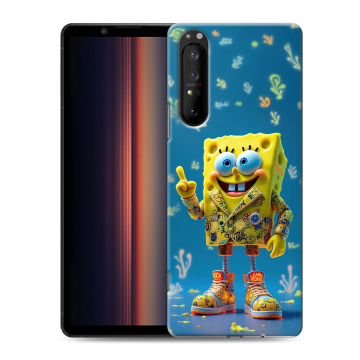 Силиконовый чехол на Sony Xperia 1 II с принтом Спанч боб Спанчбоб