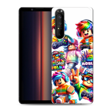 Силиконовый чехол на Sony Xperia 1 II с принтом Roblox Роблокс