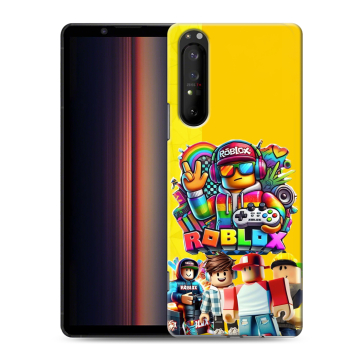 Силиконовый чехол на Sony Xperia 1 II с принтом Roblox Роблокс