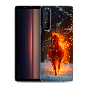 Силиконовый чехол на Sony Xperia 1 II с принтом Новый год Силиконовый чехол на Sony Xperia 1 II с принтом Новый год