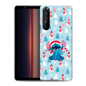 Силиконовый чехол на Sony Xperia 1 II с принтом Стич Новый год Силиконовый чехол на Sony Xperia 1 II с принтом Стич Новый год