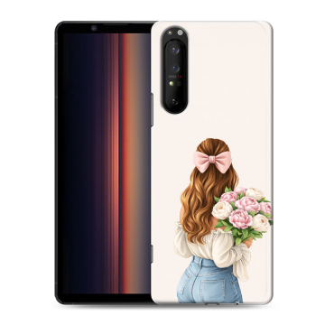 Силиконовый чехол на Sony Xperia 1 II с принтом женский