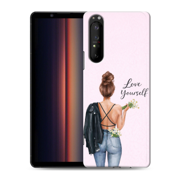 Силиконовый чехол на Sony Xperia 1 II с принтом женский