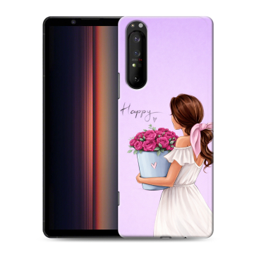 Силиконовый чехол на Sony Xperia 1 II с принтом женский