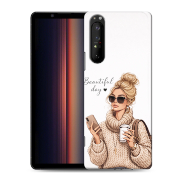 Силиконовый чехол на Sony Xperia 1 II с принтом женский