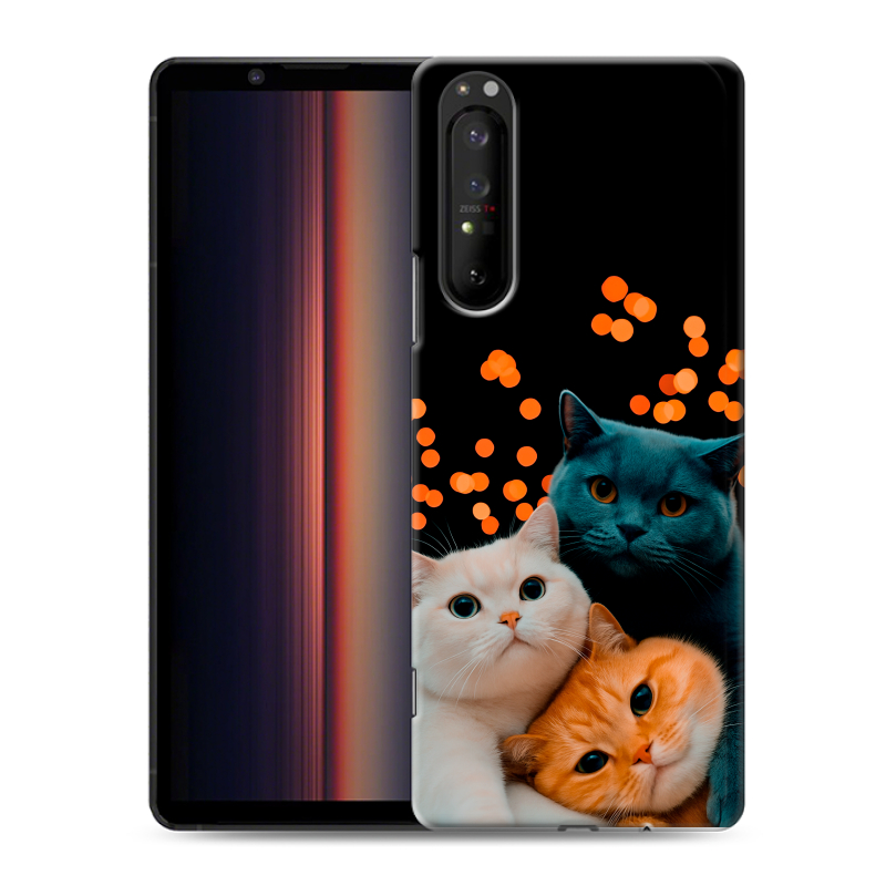 Силиконовый чехол на Sony Xperia 1 II с принтом Кошки Силиконовый чехол на Sony Xperia 1 II с принтом Кошки