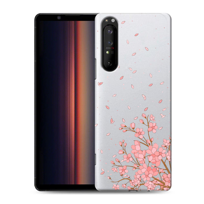 Силиконовый чехол на Sony Xperia 1 II с принтом Ветка сакуры Силиконовый чехол на Sony Xperia 1 II с принтом Ветка сакуры