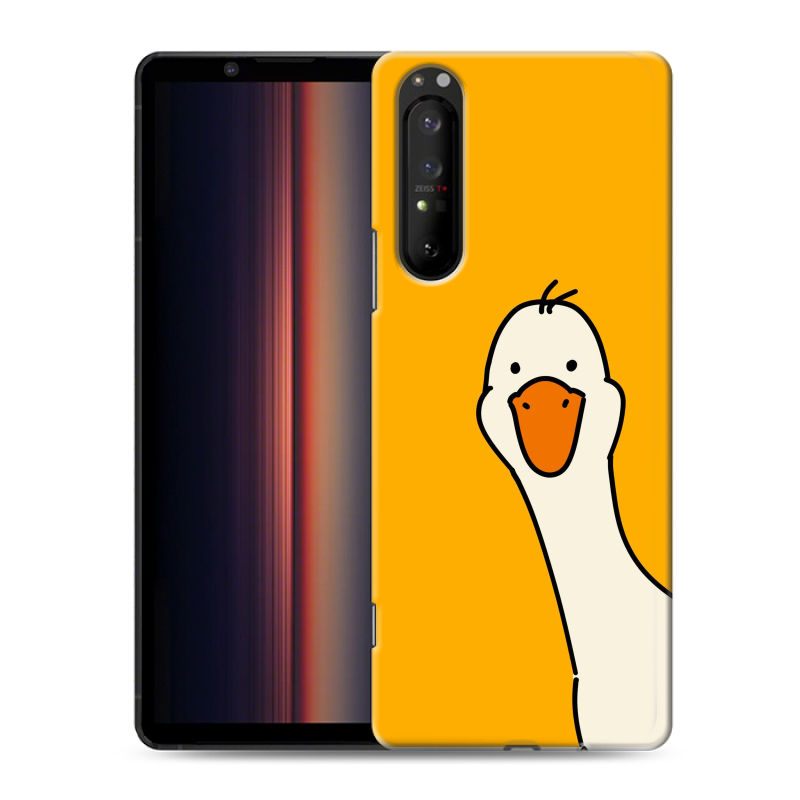Пластиковый чехол на Sony Xperia 1 II с принтом Утка Пластиковый чехол на Sony Xperia 1 II с принтом Утка