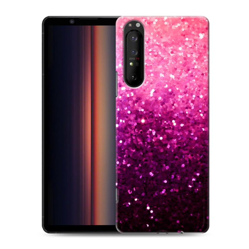 Силиконовый противоударный чехол на Sony Xperia 1 II с принтом Блестки Силиконовый противоударный чехол на Sony Xperia 1 II с принтом Блестки