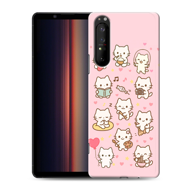 Пластиковый чехол на Sony Xperia 1 II с принтом Hello Kitty Хелоу Кити Пластиковый чехол на Sony Xperia 1 II с принтом Hello Kitty Хелоу Кити