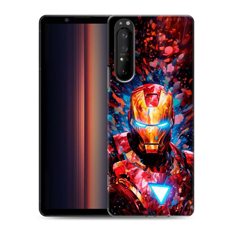 Силиконовый чехол на Sony Xperia 1 II с принтом Железный человек Ironman Силиконовый чехол на Sony Xperia 1 II с принтом Железный человек Ironman