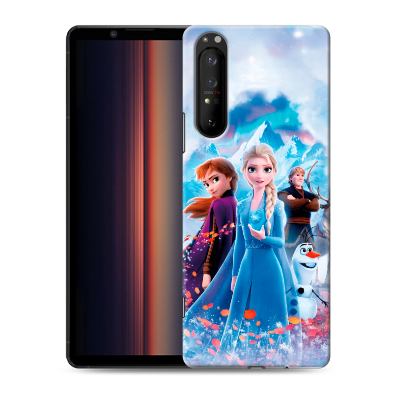 Силиконовый чехол на Sony Xperia 1 II с принтом Холодное сердце Frozen Силиконовый чехол на Sony Xperia 1 II с принтом Холодное сердце Frozen