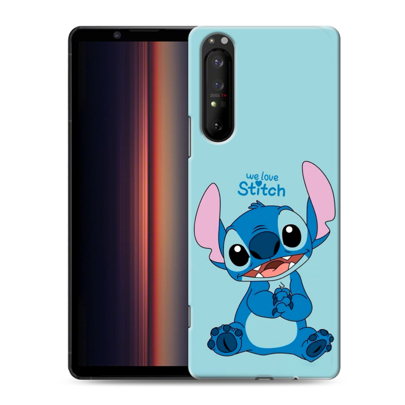 Пластиковый чехол на Sony Xperia 1 II с принтом Лило и Стич Пластиковый чехол на Sony Xperia 1 II с принтом Лило и Стич