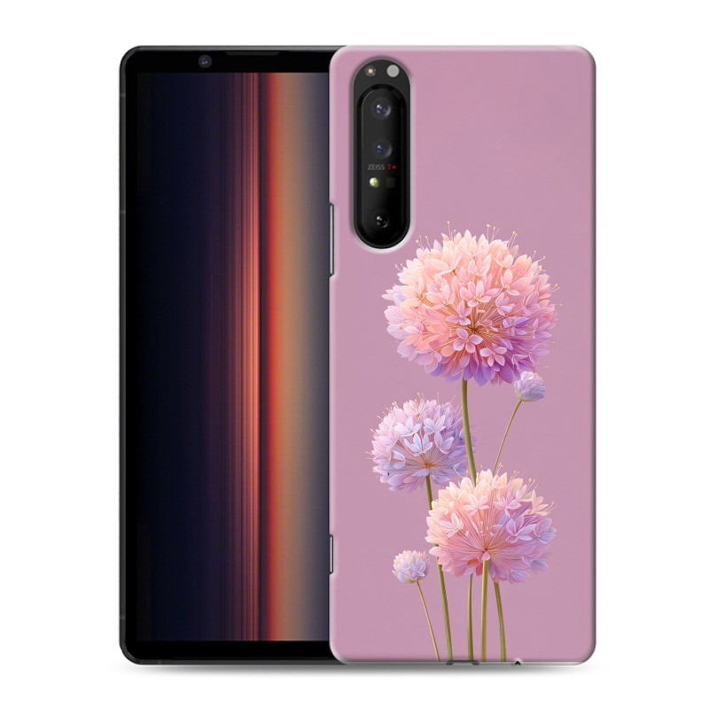 Силиконовый противоударный чехол на Sony Xperia 1 II с принтом Цветы Силиконовый противоударный чехол на Sony Xperia 1 II с принтом Цветы