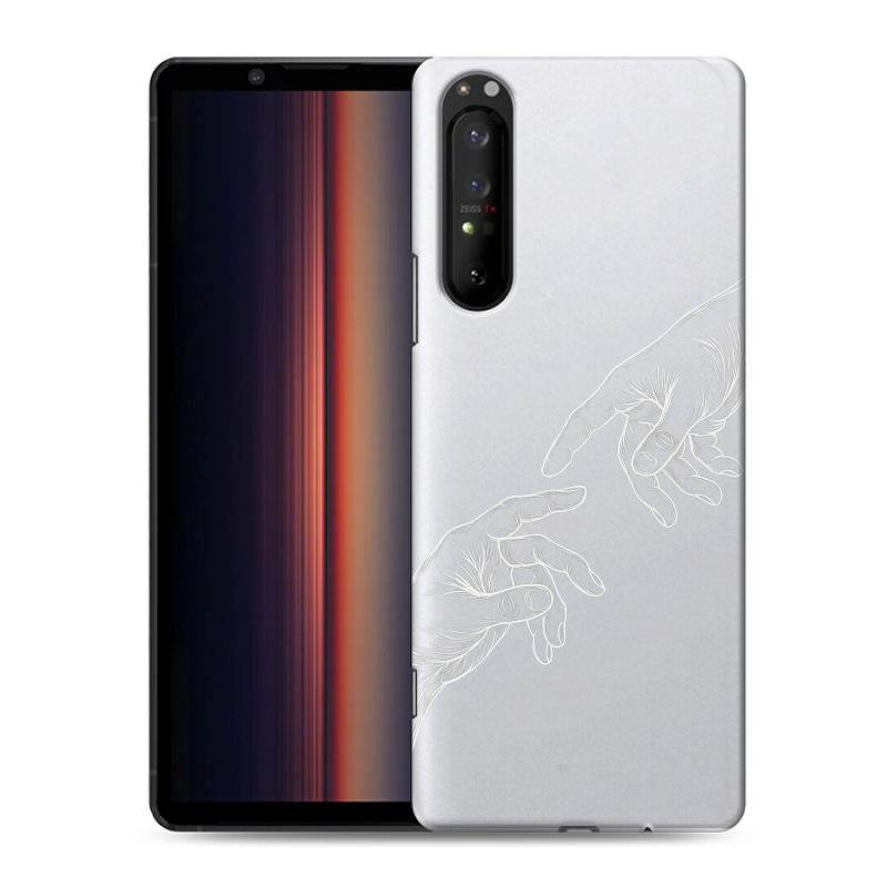 Силиконовый противоударный чехол на Sony Xperia 1 II с принтом Сотворение мира Силиконовый противоударный чехол на Sony Xperia 1 II с принтом Сотворение мира