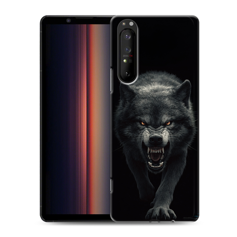 Пластиковый чехол на Sony Xperia 1 II с принтом Волк Пластиковый чехол на Sony Xperia 1 II с принтом Волк