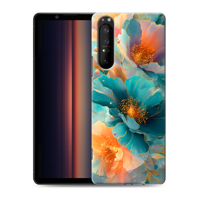 Силиконовый противоударный чехол на Sony Xperia 1 II с принтом Цветы Силиконовый противоударный чехол на Sony Xperia 1 II с принтом Цветы