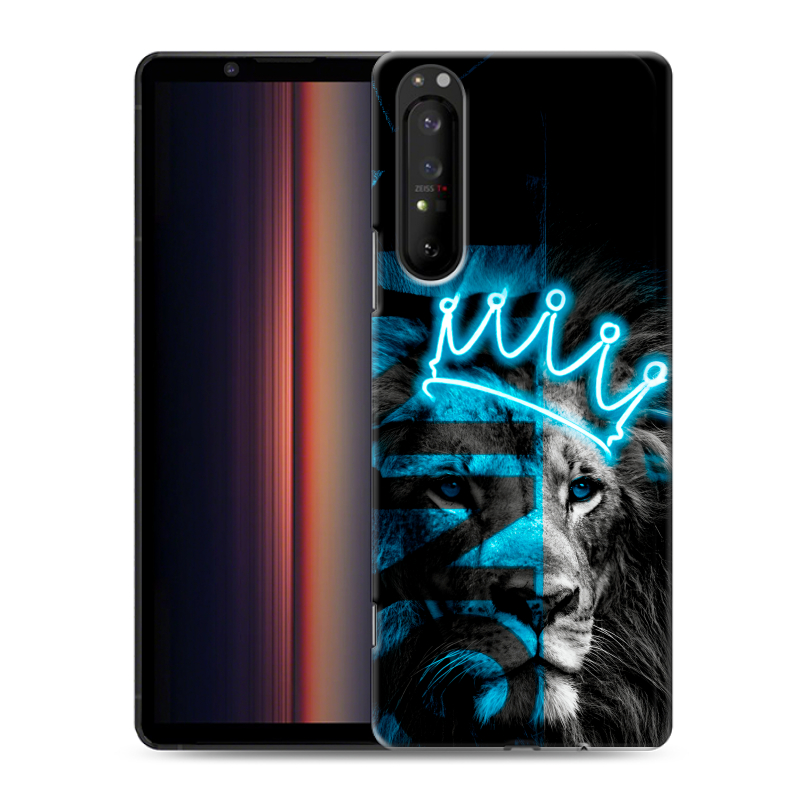 Силиконовый противоударный чехол на Sony Xperia 1 II с принтом Король лев Силиконовый противоударный чехол на Sony Xperia 1 II с принтом Король лев