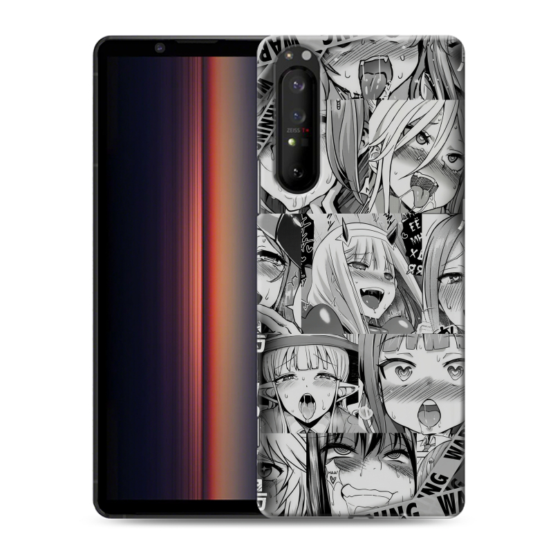 Силиконовый противоударный чехол на Sony Xperia 1 II с принтом Ahegao Ахегао Аниме Силиконовый противоударный чехол на Sony Xperia 1 II с принтом Ahegao Ахегао Аниме