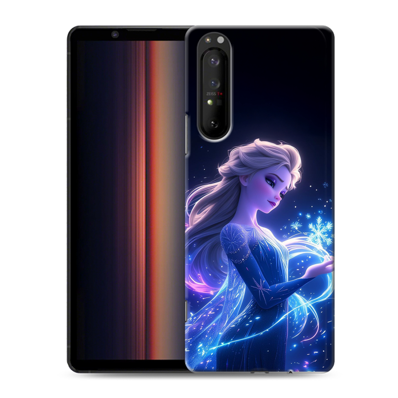 Силиконовый чехол на Sony Xperia 1 II с принтом Холодное сердце Frozen Силиконовый чехол на Sony Xperia 1 II с принтом Холодное сердце Frozen