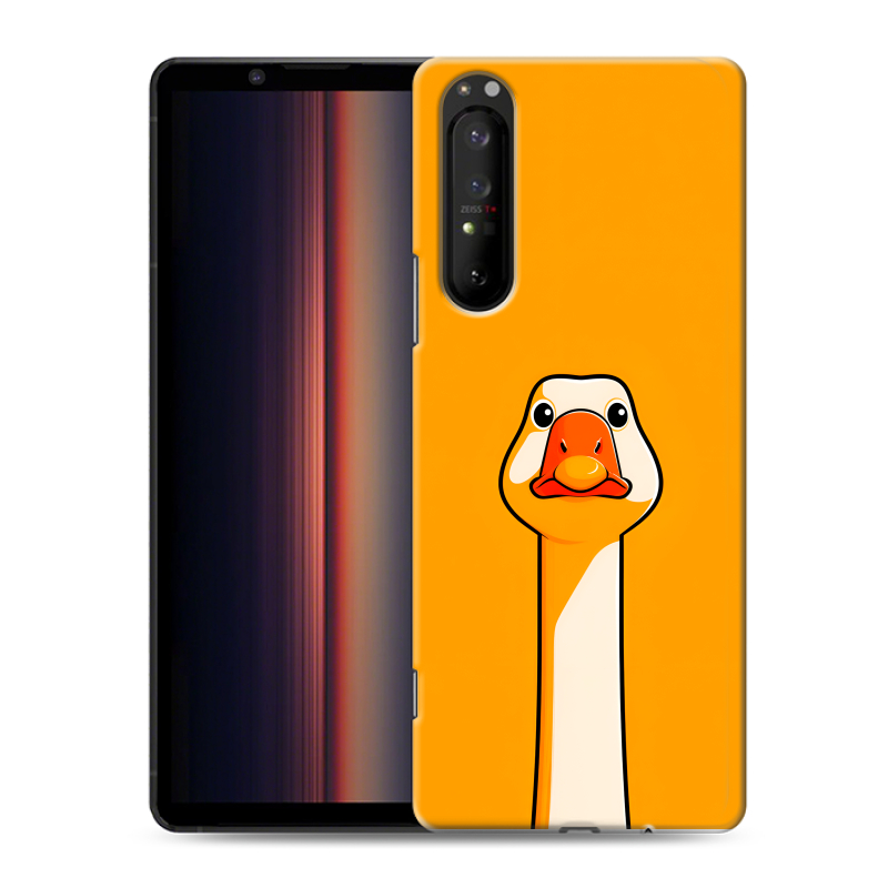 Силиконовый чехол на Sony Xperia 1 II с принтом Смешная утка Силиконовый чехол на Sony Xperia 1 II с принтом Смешная утка