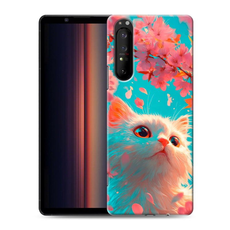 Силиконовый противоударный чехол на Sony Xperia 1 II с принтом Красивый кот Силиконовый противоударный чехол на Sony Xperia 1 II с принтом Красивый кот